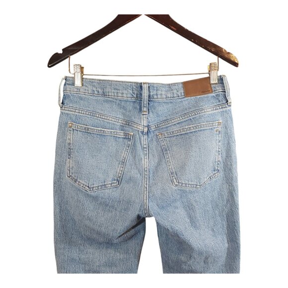 Madewell Mid-Rise Perfect Vintage Medium Wash Raw Hem Jeans Classic Women's 27 - Picture 6 of 8